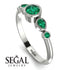 Bezel Symmetrical Emerald Ring - Ivy No. 21