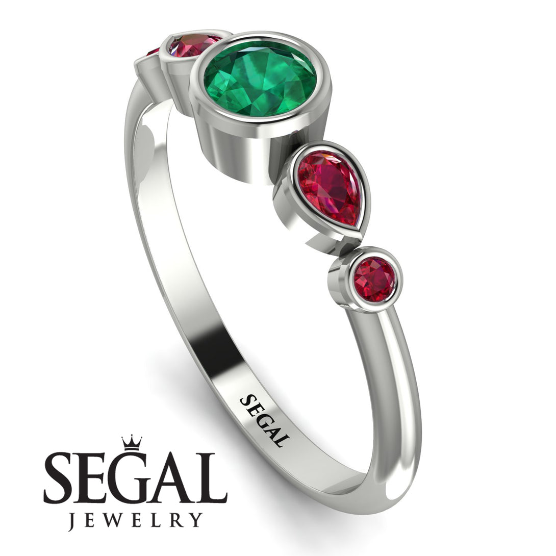 Bezel Symmetrical Emerald Ring - Ivy No. 51