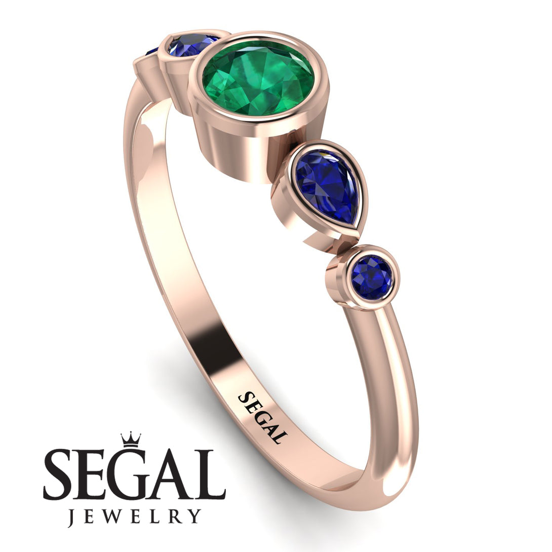 Bezel Symmetrical Emerald Ring - Ivy No. 65
