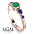 Bezel Symmetrical Emerald Ring - Ivy No. 65