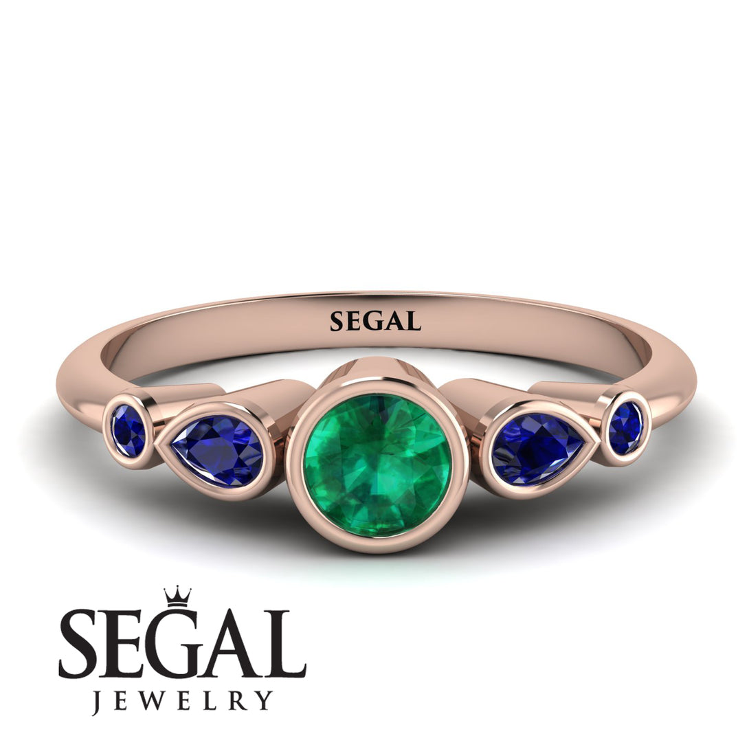 Bezel Symmetrical Emerald Ring - Ivy No. 65