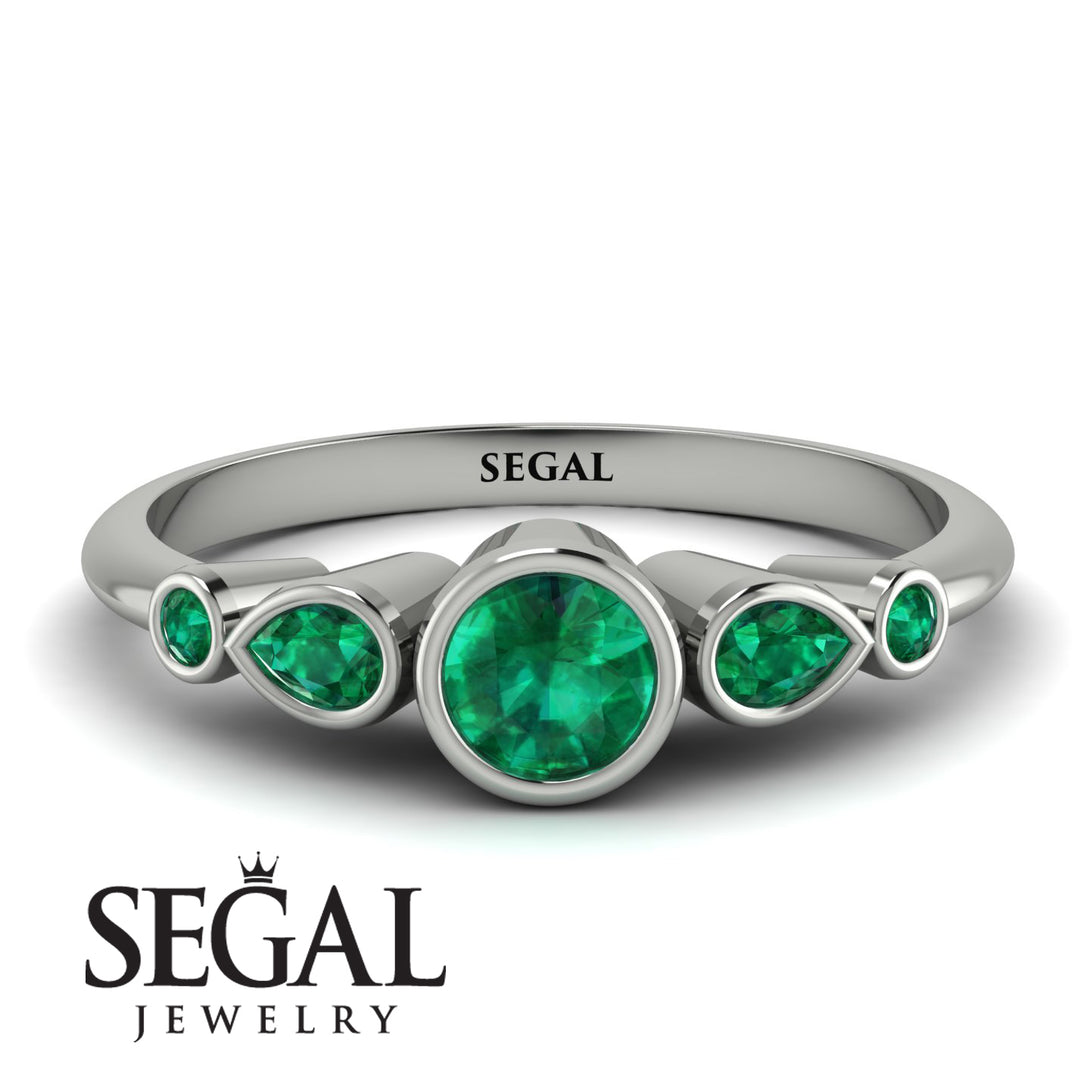 Bezel Symmetrical Emerald Ring - Ivy No. 21