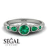 Bezel Symmetrical Emerald Ring - Ivy No. 21