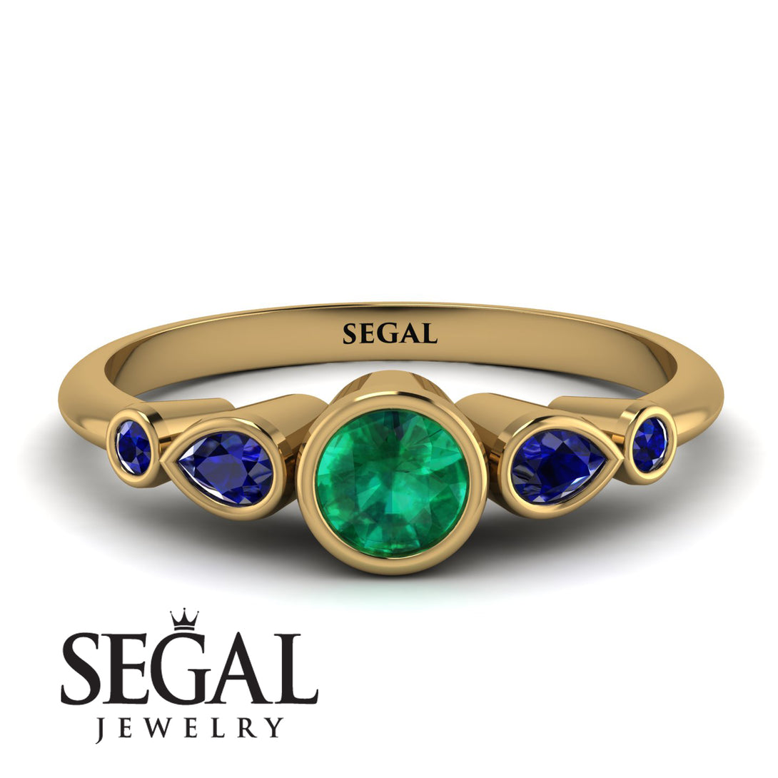 Bezel Symmetrical Emerald Ring - Ivy No. 64