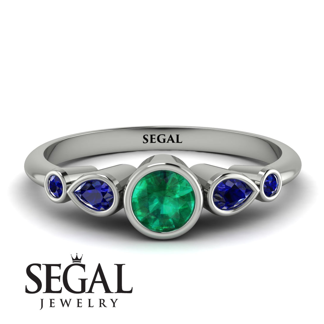 Bezel Symmetrical Emerald Ring - Ivy No. 66