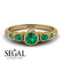 Bezel Symmetrical Emerald Ring - Ivy No. 19