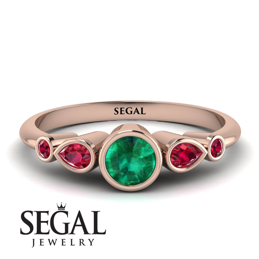 Bezel Symmetrical Emerald Ring - Ivy No. 50