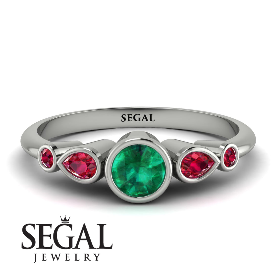 Bezel Symmetrical Emerald Ring - Ivy No. 51