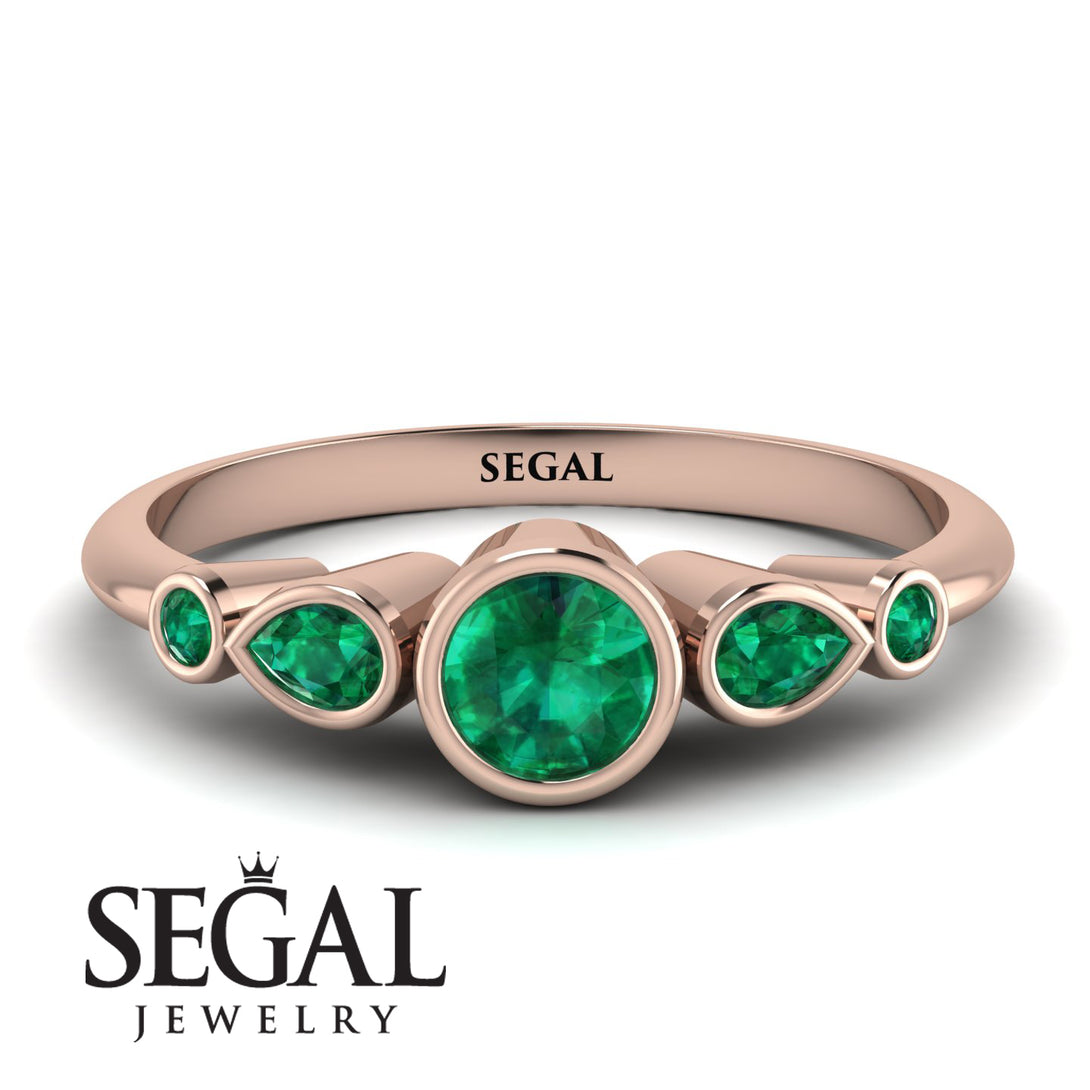Bezel Symmetrical Emerald Ring - Ivy No. 20