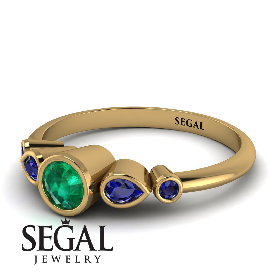 Bezel Symmetrical Emerald Ring - Ivy No. 64