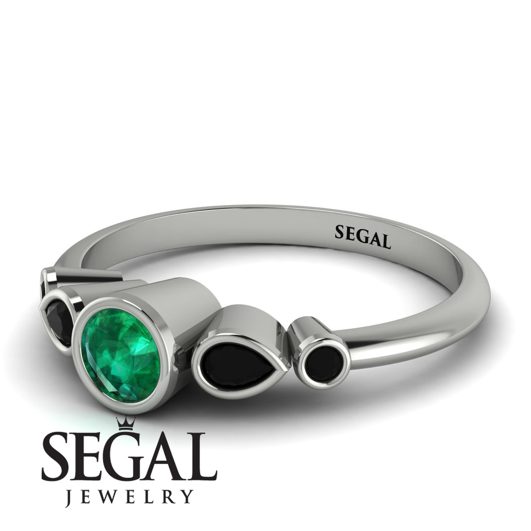 Bezel Symmetrical Emerald Ring - Ivy No. 36