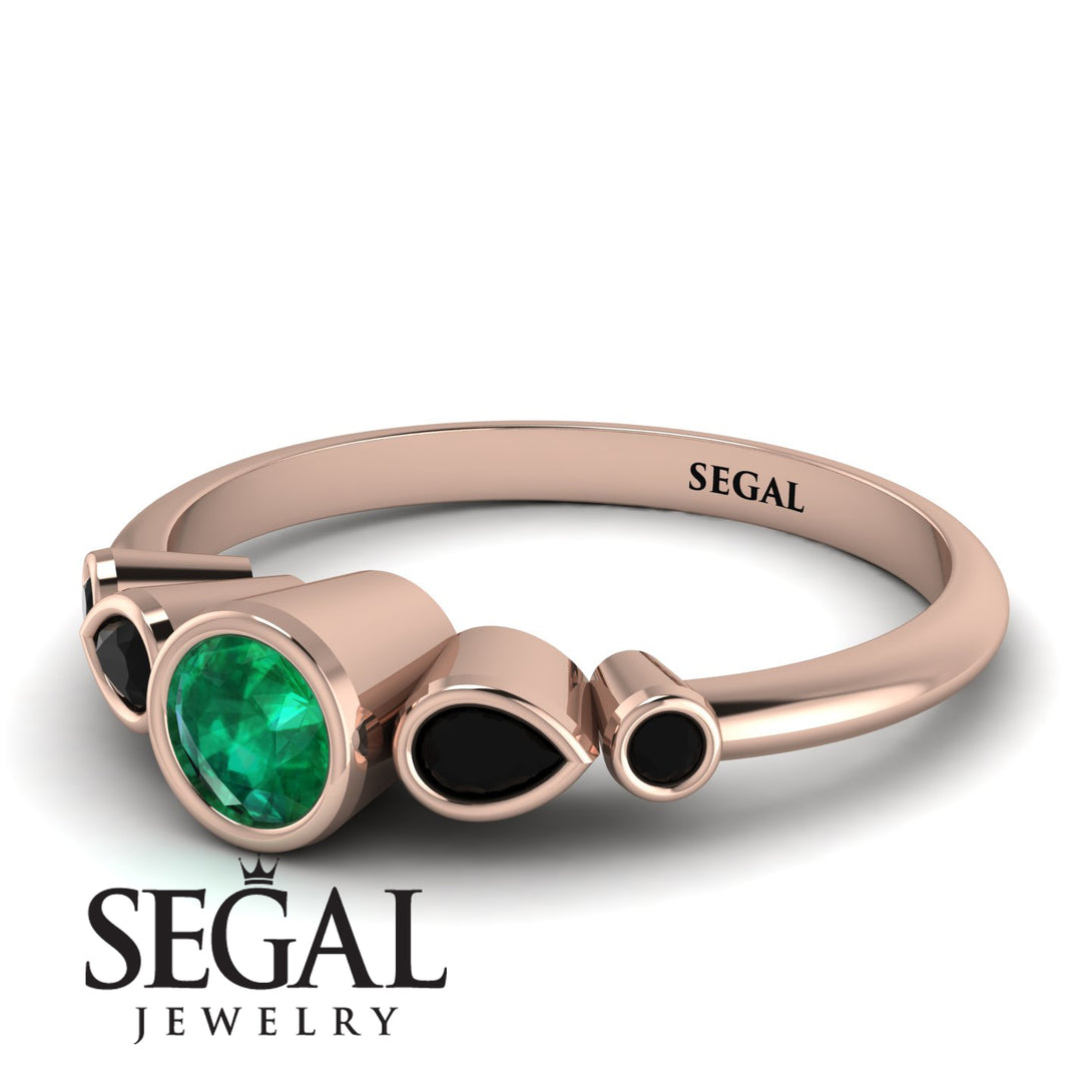 Bezel Symmetrical Emerald Ring - Ivy No. 35