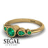 Bezel Symmetrical Emerald Ring - Ivy No. 19