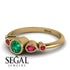 Bezel Symmetrical Emerald Ring - Ivy No. 49