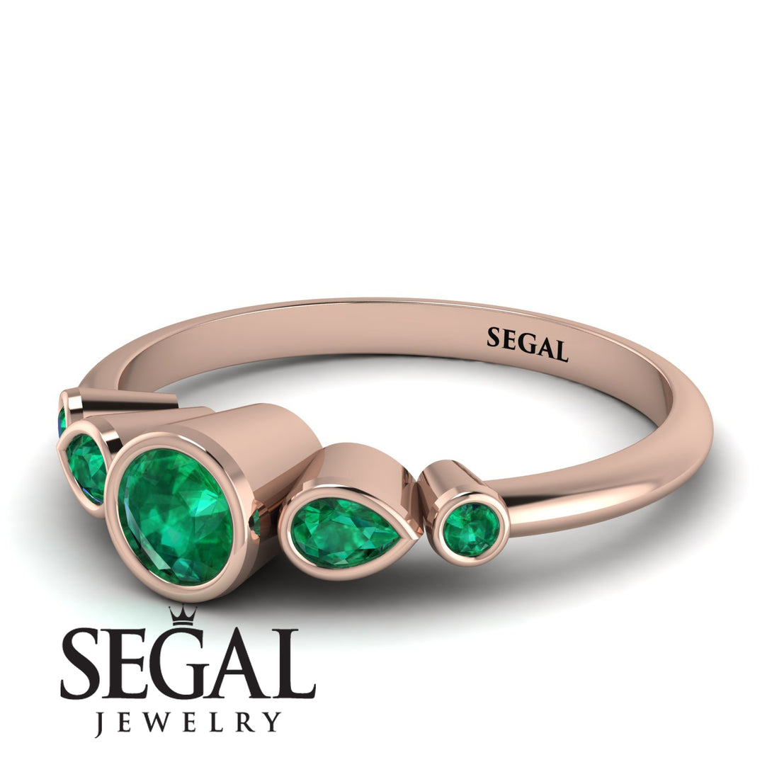 Bezel Symmetrical Emerald Ring - Ivy No. 20