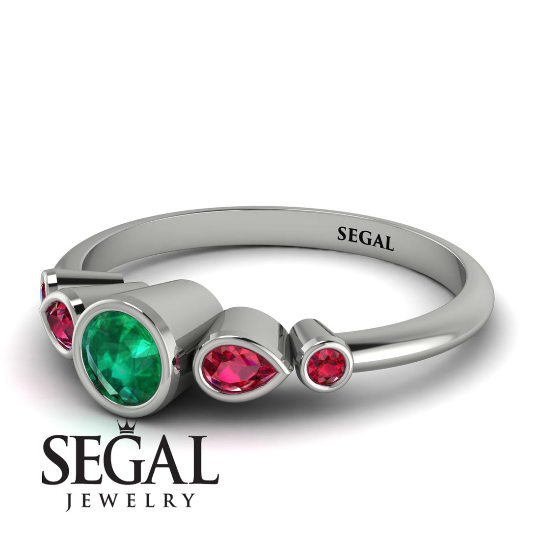 Bezel Symmetrical Emerald Ring - Ivy No. 51