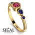 Bezel Symmetrical Ruby Ring - Ivy No. 70