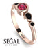 Bezel Symmetrical Ruby Ring - Ivy No. 41