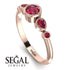 Bezel Symmetrical Ruby Ring - Ivy No. 56