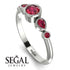 Bezel Symmetrical Ruby Ring - Ivy No. 57