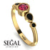 Bezel Symmetrical Ruby Ring - Ivy No. 40