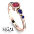 Bezel Symmetrical Ruby Ring - Ivy No. 71