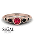 Bezel Symmetrical Ruby Ring - Ivy No. 41