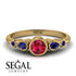 Bezel Symmetrical Ruby Ring - Ivy No. 70
