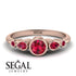 Bezel Symmetrical Ruby Ring - Ivy No. 56