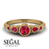 Bezel Symmetrical Ruby Ring - Ivy No. 55