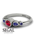 Bezel Symmetrical Ruby Ring - Ivy No. 72