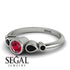 Bezel Symmetrical Ruby Ring - Ivy No. 42