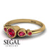 Bezel Symmetrical Ruby Ring - Ivy No. 55
