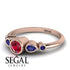 Bezel Symmetrical Ruby Ring - Ivy No. 71