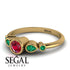 Bezel Symmetrical Ruby Ring - Ivy No. 25