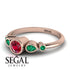 Bezel Symmetrical Ruby Ring - Ivy No. 26