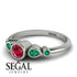 Bezel Symmetrical Ruby Ring - Ivy No. 27