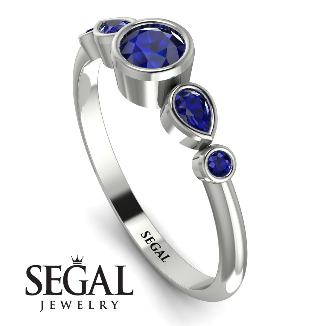 Bezel Symmetrical Sapphire Ring - Ivy No. 75