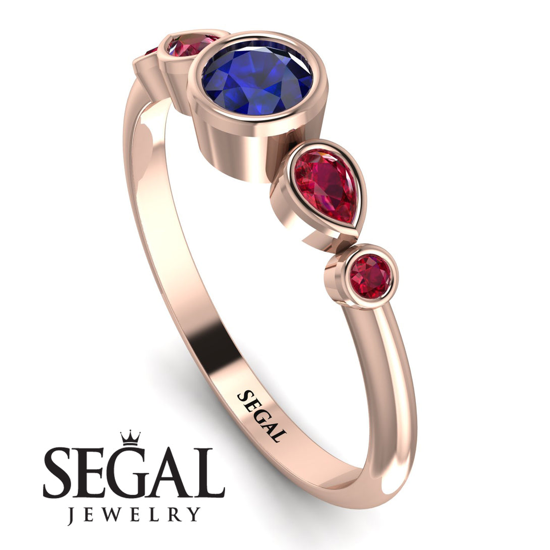 Bezel Symmetrical Sapphire Ring - Ivy No. 59