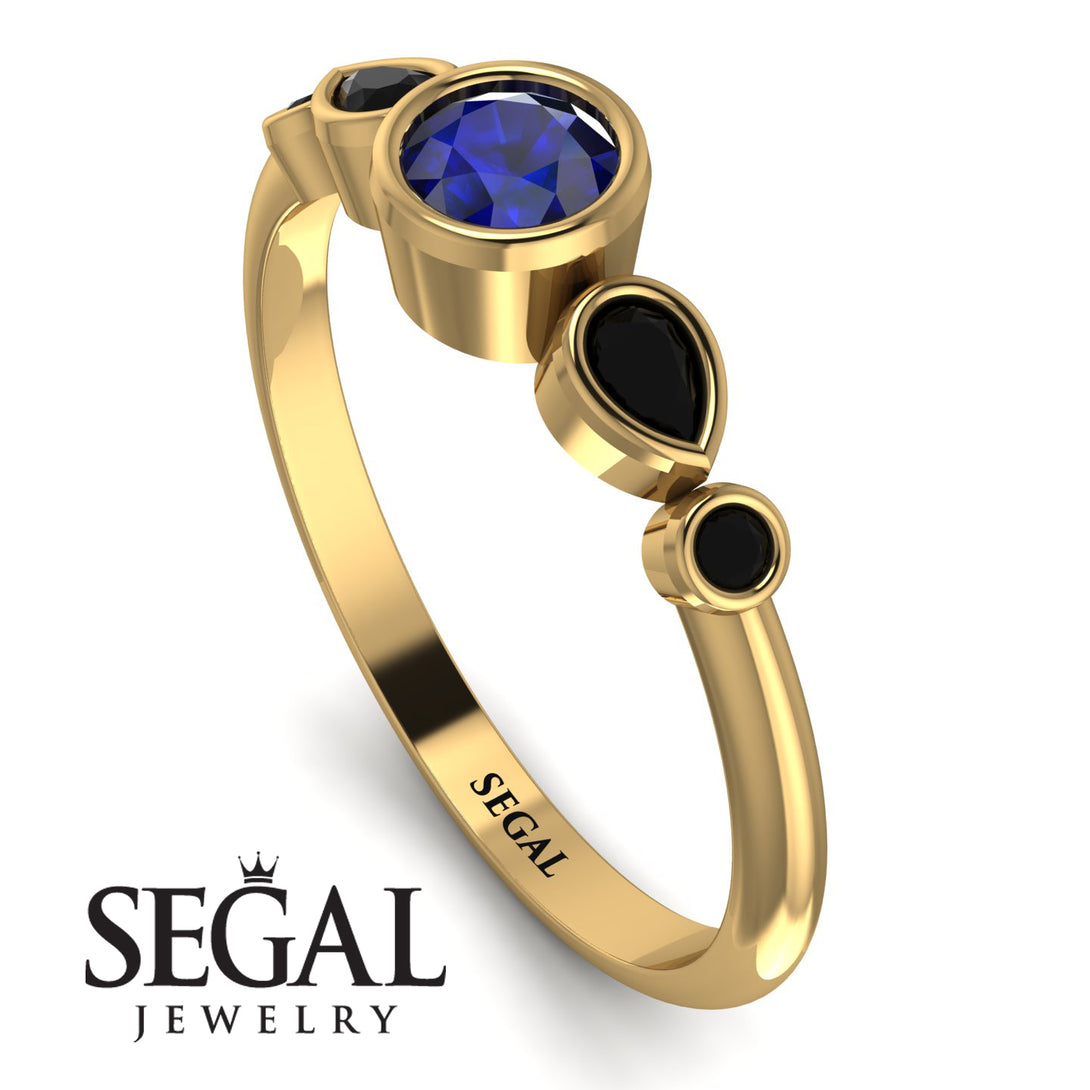 Bezel Symmetrical Sapphire Ring - Ivy No. 43