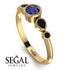 Bezel Symmetrical Sapphire Ring - Ivy No. 43