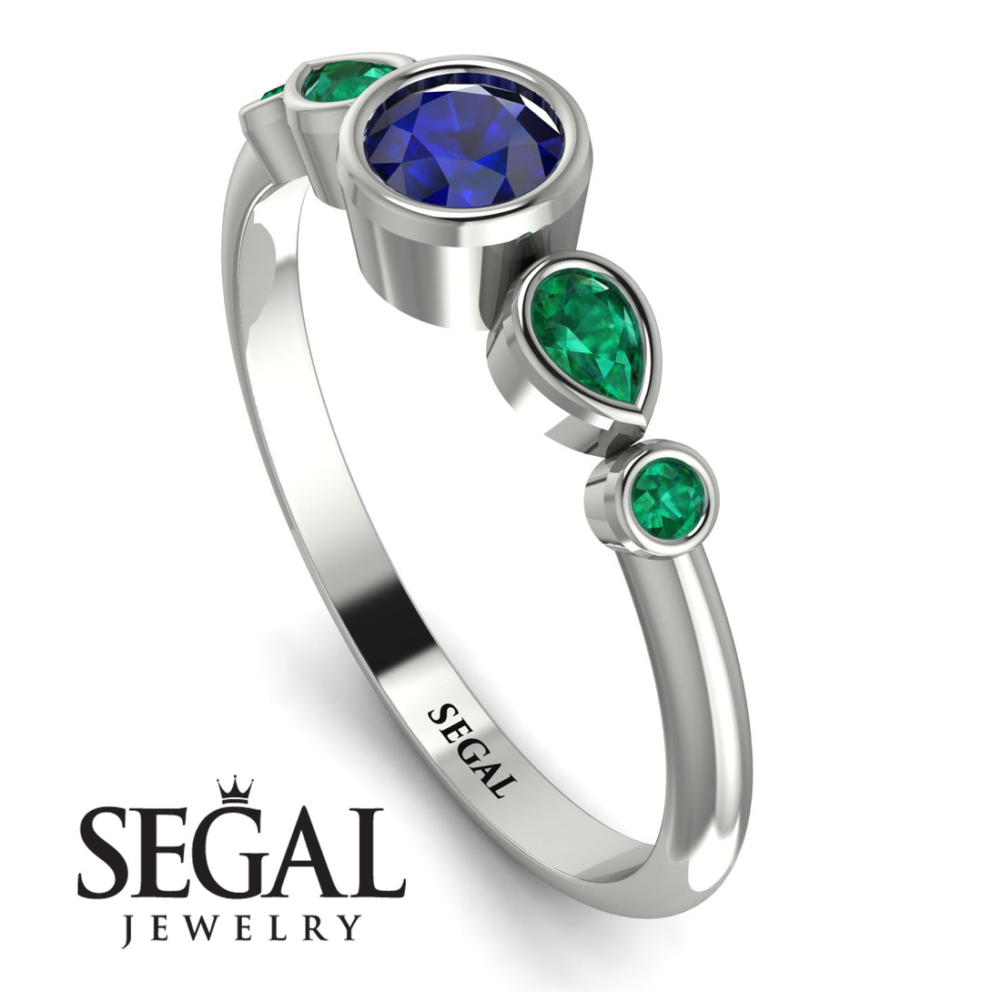 Bezel Symmetrical Sapphire Ring - Ivy No. 30