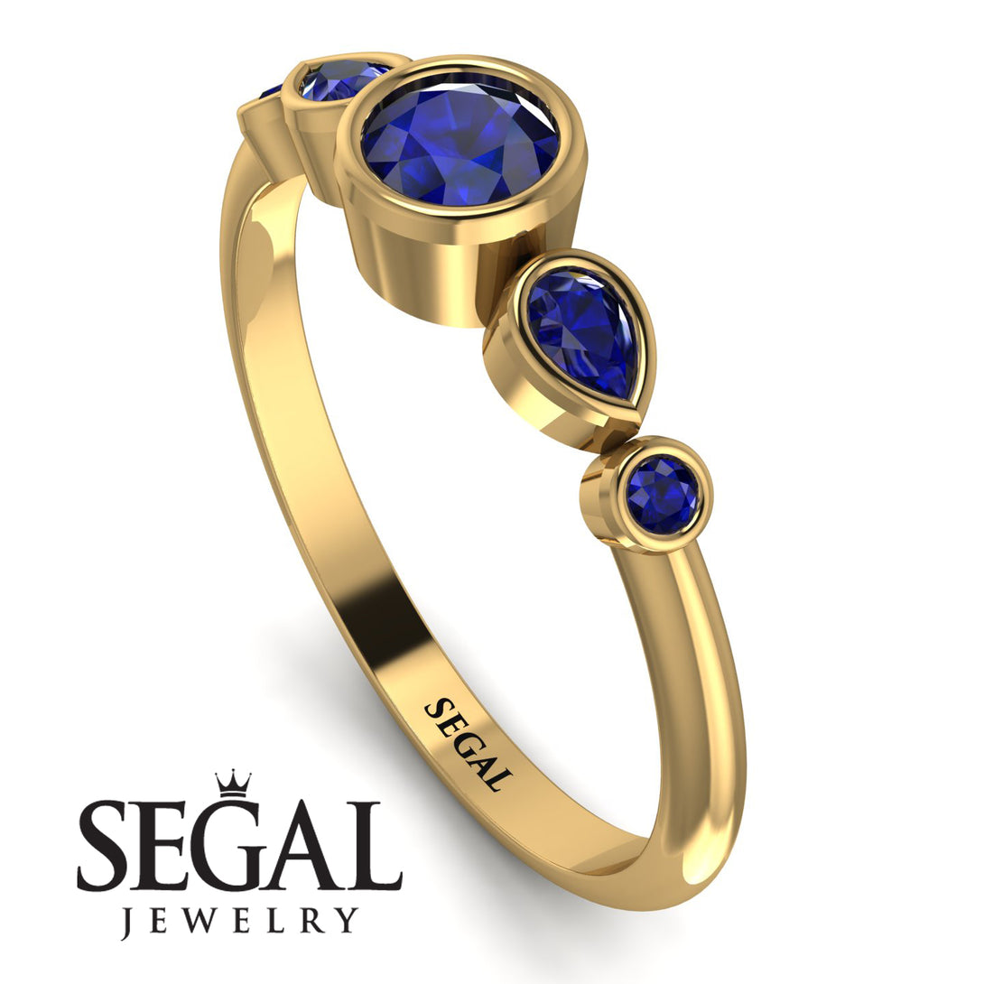 Bezel Symmetrical Sapphire Ring - Ivy No. 73