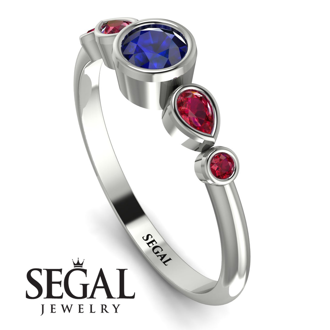 Bezel Symmetrical Sapphire Ring - Ivy No. 60