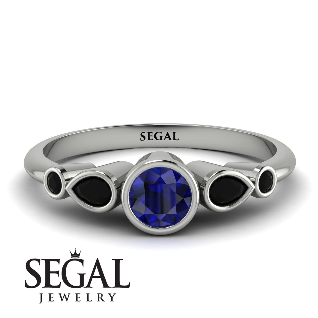 Bezel Symmetrical Sapphire Ring - Ivy No. 45