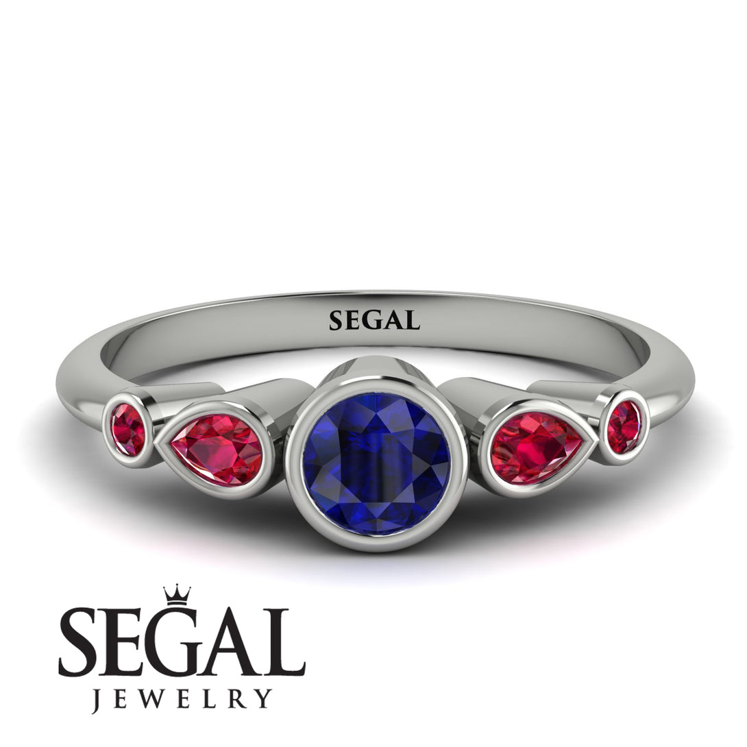 Bezel Symmetrical Sapphire Ring - Ivy No. 60