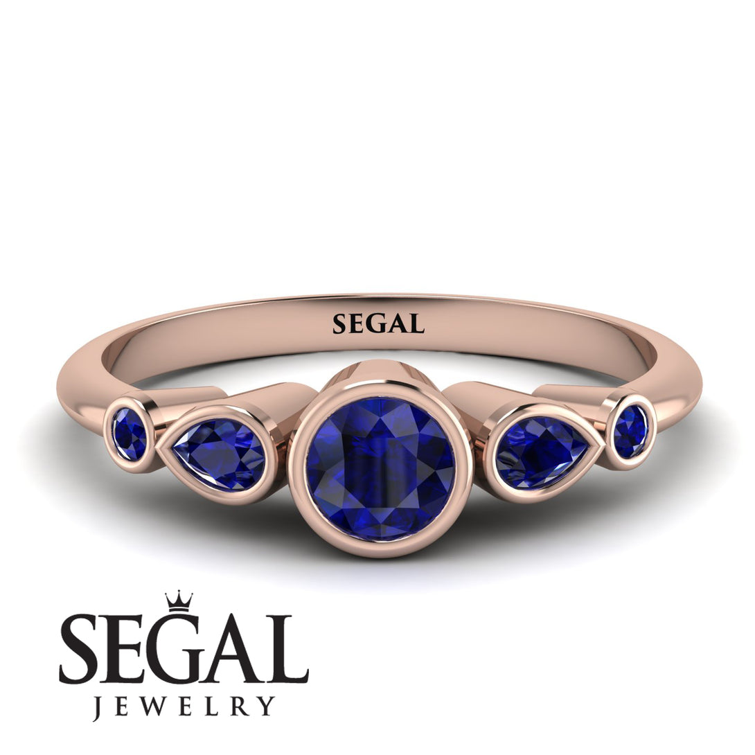 Bezel Symmetrical Sapphire Ring - Ivy No. 74