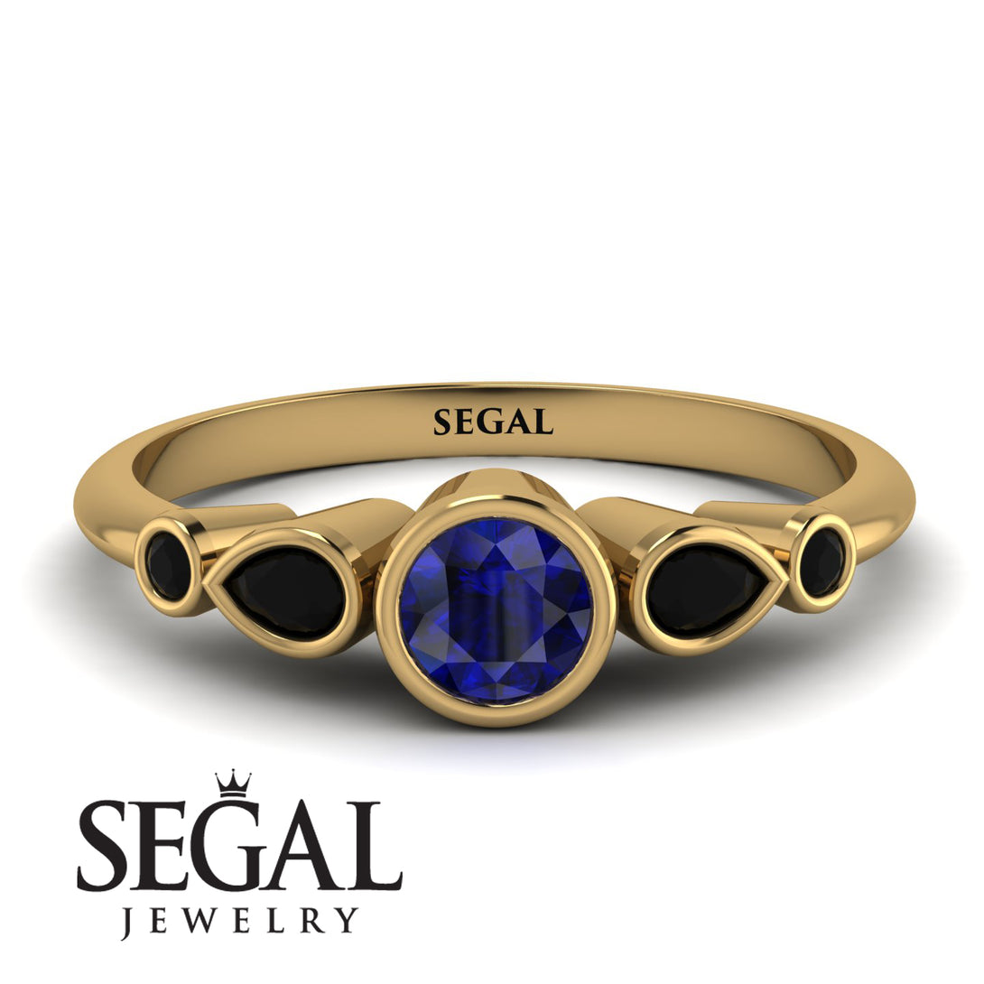 Bezel Symmetrical Sapphire Ring - Ivy No. 43