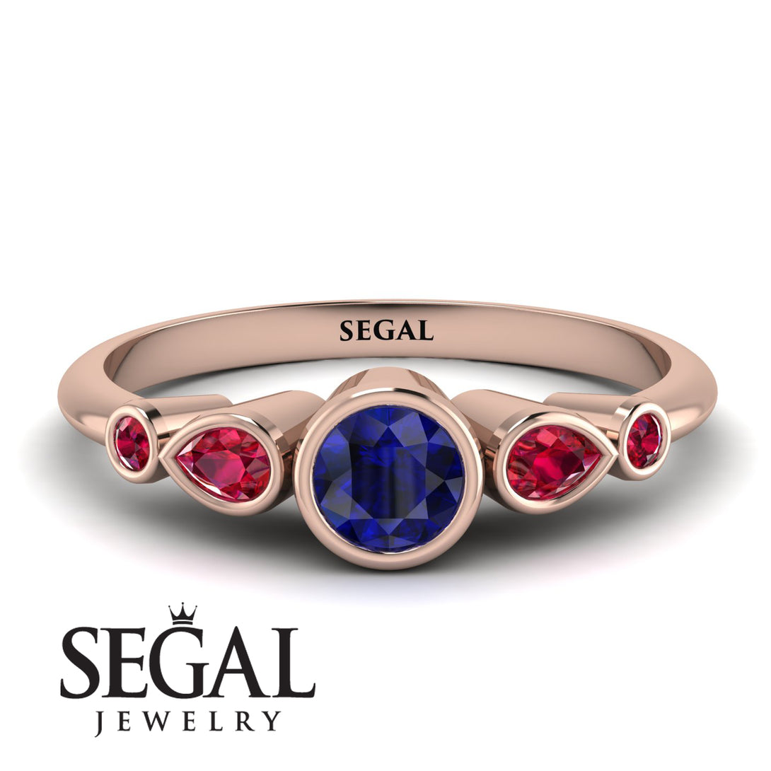Bezel Symmetrical Sapphire Ring - Ivy No. 59