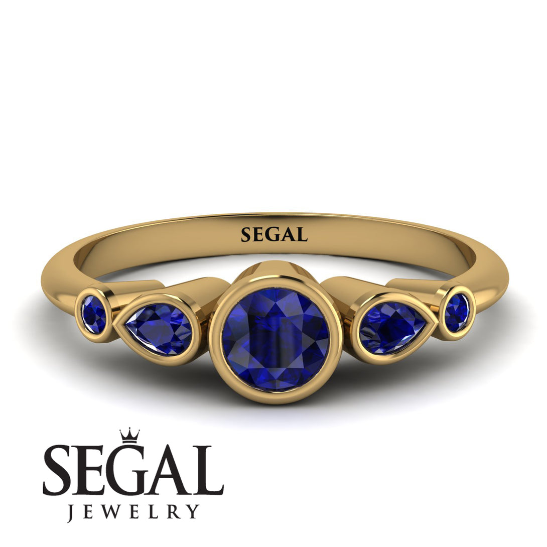 Bezel Symmetrical Sapphire Ring - Ivy No. 73